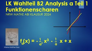 LK Prüfungsteil B2 Analysis Mathe Abi Klausur NRW 2024 Aufgabe a Teil1 [upl. by Silvana]