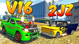 ¿Cuál De Mis Camionetas Es La Mas Potente V16 vs 2JZ Gta Rp [upl. by Derrik]