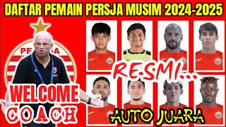 RESMI❗DAFTAR SKUAD PERSIJA MUSIM 20242025  DAFTAR PEMAIN PERSIJA 29242025  PERSIJA HARI INI [upl. by Aihsekal]