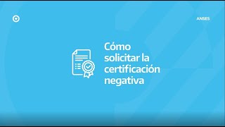 ¿CÓMO SACAR LA CERTIFICACIÓN NEGATIVA [upl. by Asssilem25]