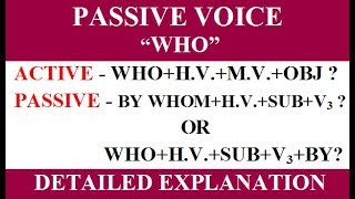 PASSIVE VOICE  WHO  quotWHquot WORDS BANKSSCSI [upl. by Freeland]