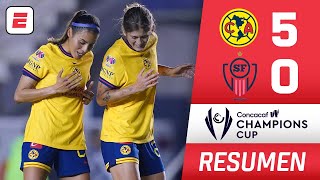 AMÉRICA NO PERDONÓ y GOLEÓ por 50 a SANTA FÉ Doblete de Kiana Palacios  CONCACAF W CHAMPIONS CUP [upl. by Fairman]