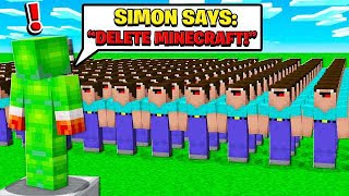 500 FANS vs SIMON SAYS DELETE MINECRAFT [upl. by Enwad]