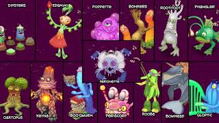 Psychic Island but each Monster is Zoomed in Can hear Hairionette better 👻  My Singing Monsters [upl. by Elmore]