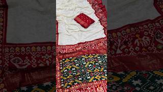 🔥KCPC Special Pure Georgette Chikankari Work Patola Handprint SAREE with blouse shorts saree [upl. by Aimek102]