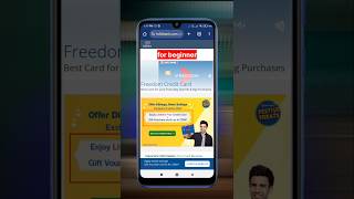 Freedom credit card lifetime free  best card for beginner  HDFC lifetime free credit [upl. by Trauner969]