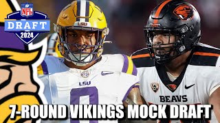 7Round Minnesota Vikings Mock Draft Stick amp Pick in 1st Plus One Pick People Will Be Mad About [upl. by Htiderem]