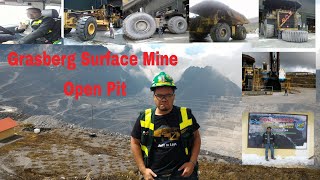 Grasberg Surface Mine PT Freeport Indonesia travel via Heat Road from Open Pit [upl. by Lam]