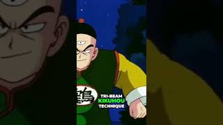 Unleashing the Power Tiens Tri Beam Kikuhou Technique Revealed Dragon Ball Facts dbzshorts [upl. by Enyleuqcaj]