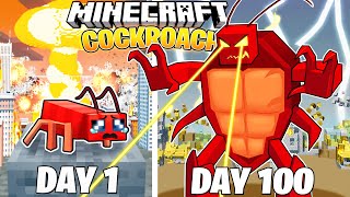 I Survived 100 Days as a COCKROACH in Minecraft [upl. by Tonye67]