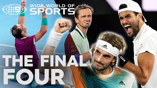 Every match point from the final four men Australian Open 2022  Wide World of Sports [upl. by Einnej]