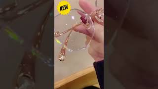 Crystal Rimless Eyeglassesmakeupshortstrendingtrendingshorts beauty beautiful viral unboxing [upl. by Nuavahs]