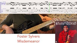 Foster Sylvers  Misdemeanor  bass playalong wtabs 1973 [upl. by Arimas245]