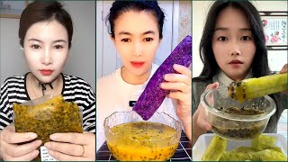 ASMR ice eating with passion fruit EP396 [upl. by Eelloh425]