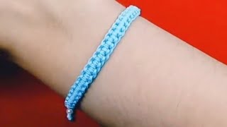 Como fazer Pulseira Macrame Simples e Fácil Tutorial Easy Bracelet [upl. by Radborne]