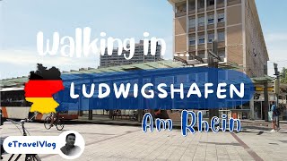 Ludwigshafen Am Rhein walk Germany travel 4k Germany sightseeing summer walking tour [upl. by Zevahc]