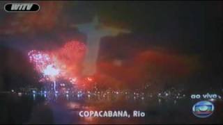 Queima de fogos Copacabana 2009 Reveillon da Paz [upl. by Pimbley]