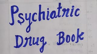 Drug Book in Psychiatric  Mental Health Nursing  GNM 2nd Year  BSc 3rd Year [upl. by Hairem872]