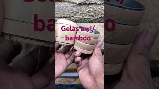 Gelas awibambooo fypシ゚viral gelasbambu kerajinantangan woodworkingindonesia indonesianwood [upl. by Ydnagrub]