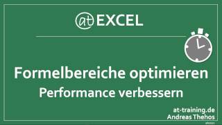 Berechnungen beschleunigen  Formelbereiche optimieren  Excel [upl. by Atirma]