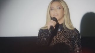 Beyonce talks about her brave new visual album at its release party in New York [upl. by Llebana]