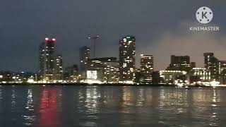 Fireworks at Liverpool waterfront before new cruise ship Queen ann departure [upl. by Eemia824]