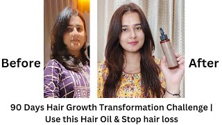 90 Days Hair Growth Transformation Challenge Use this Hair Oil amp Stop hair loss SWATI BHAMBRA [upl. by Yarahs]