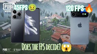 45FPS vs 120FPS ФПС Решает😱 в PUBG MOBILE [upl. by Anirod]