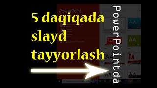 5 daqiqada slayd tayyorlash [upl. by Notyad]