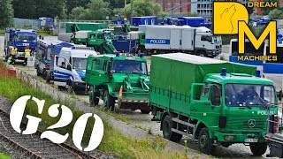 Biggest IN HAMBURG G20 GIPFEL EINSATZFAHRTEN POLIZEI GROßEINSATZ WASSERWERFER PANZERWAGEN [upl. by Terrie]