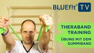 Theraband Übungen Workout Teil 1  Effektives Ganzkörpertraining [upl. by Ellednahc543]