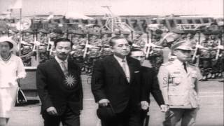 Vietnamese Prime Minster Nguyen Cao Ky greet and receive Premier of Japan Eisaku HD Stock Footage [upl. by Kwapong]