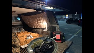 Overnight Walmart Truck Camping With Heated Blanket [upl. by Aerdnua]