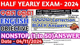 Class 10 ENGLISH NONSTOP 150 Correction BLACK OBJECTIVE ANSWER [upl. by Enovi788]