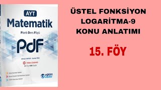 Eğitim Vadisi AYT Mat Pdf Föy15 Üstel FonksiyonLogaritma9 Konu Anlatımı [upl. by Evol]