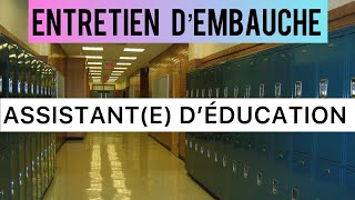 Simulation dentretien dembauche  assistante déducation [upl. by Yordan]