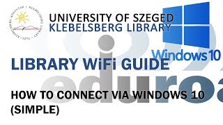 Connecting to Eduroam via Windows 10 Simple [upl. by Max297]