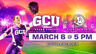 GCU Softball vs Florida State DH Game 1 March 6 2019 [upl. by Alyhc]