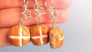 Hot Cross Bun │ Polymer Clay Tutorial [upl. by Ranite144]