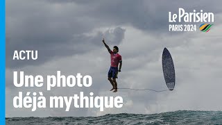 JO Paris 2024  le photographe raconte son cliché du surfeur Gabriel Medina [upl. by Yerak]