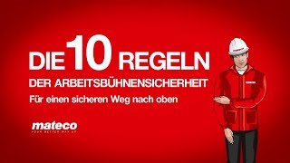 mateco – 10 Regeln der Arbeitsbühnensicherheit [upl. by Yesdnyl]