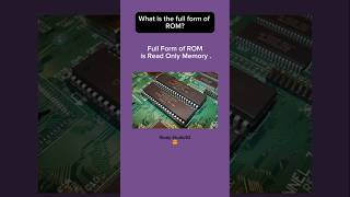 What is the full form ROM🙂 computer youtubeshorts studystudio92 😍 [upl. by Tra13]