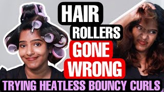 Hair Rollers Was A DisasterTrying the NOHEAT hair rollers on my wavy hair [upl. by Hogg959]