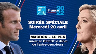 Le DÉBAT  Macron vs Le Pen  Suivez en DIRECT le débat de lentredeuxtours • FRANCE 24 [upl. by Aay560]