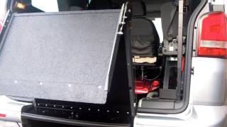 Volkswagen Caravelle Automated Tailgate and Ramp  Brook Miller Mobility [upl. by Gnoh801]