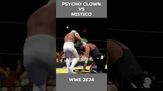 PSYCHO CLOWN VS MISTICO  luchalibreaaa mexicaws wwe2k24 [upl. by Rema]