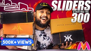 5 BEST SLIDERSFLIP FLOPSLIPPERS UNDER 500 FOR MEN 🔥 MYNTRA Haul Review 2023  ONE CHANCE [upl. by Giraud]