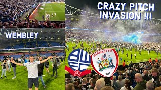 PITCH INVASIONS AND UNREAL SCENES AS BOLTON HOLD ON TO GO TO WEMBLEY  AGG 54 VS BARNSLEY [upl. by Mays]