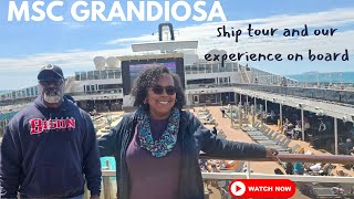 Step Inside the MSC Grandiosa  Cabin Ship Tour and Our Experience [upl. by Noira518]