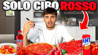 MANGIO SOLO CIBO ROSSO PER 24H 🔴 [upl. by Ponton]